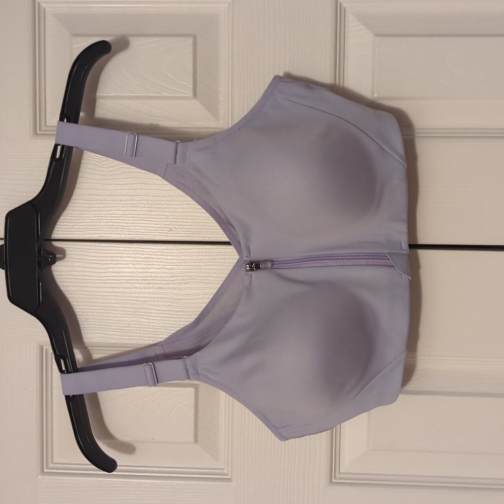 All in Motion Zip Front Sports Bra Purple